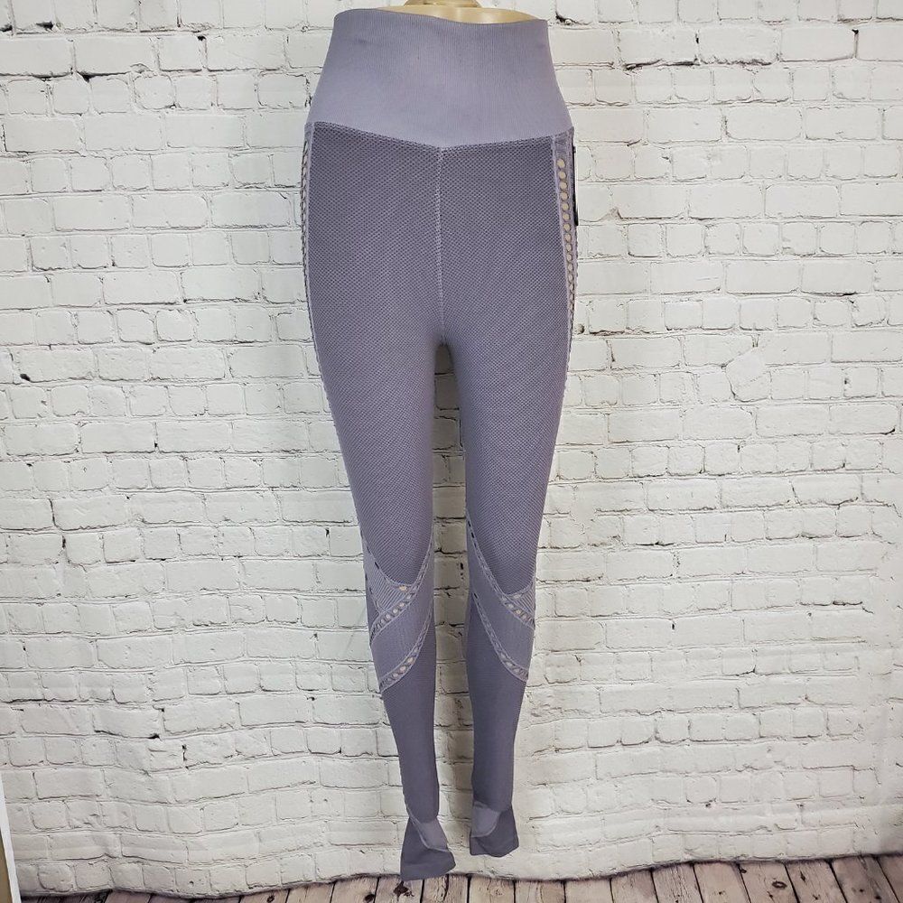 𝅺nux Principle Leggings Gray Jacquard S NWT